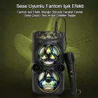 Mikrofonlu Ledli Karaoke Bluetooth Hoparlör