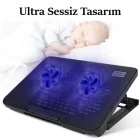 N99 Çift Fanlı Laptop Soğutucu Led Işıklı