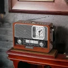 Nostaljik Saatli Fenerli Radyo Usb Sd Bluetooth