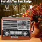 Nostaljik Saatli Fenerli Radyo Usb Sd Bluetooth