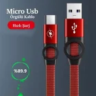 Örgülü 3a Hızlı Şarj Kablosu Micro Usb