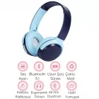 P63 Bluetooth Kulaklık Çocuk Kulaklığı Siyah