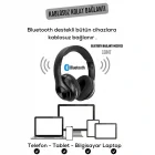 P68 Kafaüstü Bluetooth Kulaklık Kablosuz Stereo Kulaklık Siyah