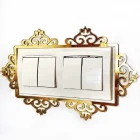 Pleksi Priz Kenarı Süsü Motifli Gold Çiftli