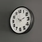 Renkli Düz Cam Duvar Saati Beyaz