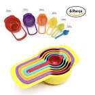 Renkli Ölçü Kaşığı 6 Lı Set