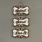 Sabret Şükret Dua Et Dekoratif Askılı Tablo