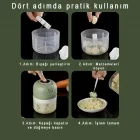 Şarjlı Mini El Rondosu Gıda Doğrayıcı 3 Bıçaklı