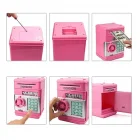 Şifreli Atm Kumbara Kasa Otomatik Pembe