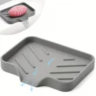 Silikon Su Giderli Mutfak Banyo Vantuzlu Esnek Sabunluk