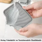 Silikon Su Giderli Mutfak Banyo Vantuzlu Esnek Sabunluk