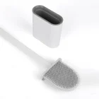 Silikon Tuvalet Klozet Fırçası Ve Askısı Beyaz