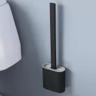 Silikon Tuvalet Klozet Fırçası Ve Askısı Siyah