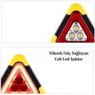 Solar Şarjlı Üçgen Led Reflektör İkaz Feneri