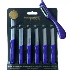 Solingen Tırtıklı Meyve Bıçağı Ve Yan Soyacak Mor