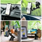 Vantuzlu Araç Telefon Tutucu Teleskobik Kıskaçlı