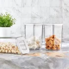 Vip Ahmet 1200 Ml Kare Saklama Kabı 3 Lü Set