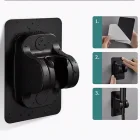 Yapışkanlı Duş Başlığı Tutucu Ayarlı Siyah