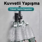 Yapışkanlı Duş Başlığı Tutucu Ayarlı Siyah