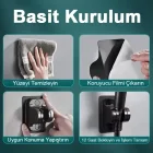 Yapışkanlı Duş Başlığı Tutucu Ayarlı Siyah