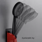 Yapışkanlı Duş Başlığı Tutucu Ayarlı Siyah