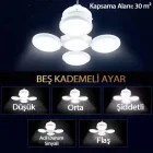 Yuvarlak Solar Led Güneş Enerjili Kamp Lambası