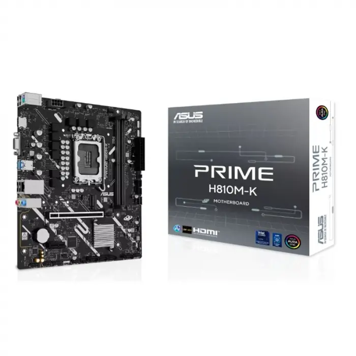 ASUS PRIME H810M-K DDR5 6400MT/S 1XVGA 1XHDMI 1XM.2 1851P MATX (INTEL ULTRA PROCESSORS SERIES 2)