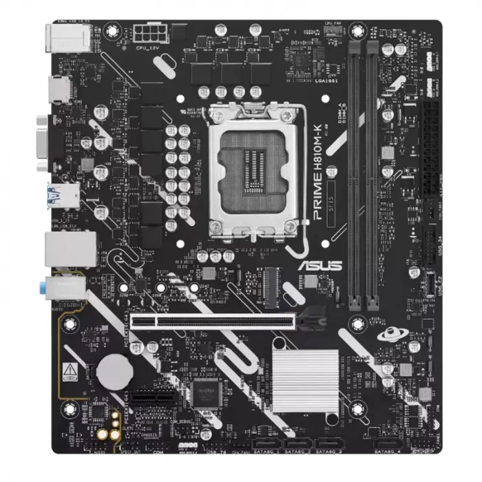 ASUS PRIME H810M-K DDR5 6400MT/S 1XVGA 1XHDMI 1XM.2 1851P MATX (INTEL ULTRA PROCESSORS SERIES 2)