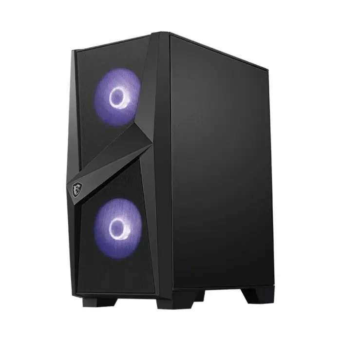 MSI MAG FORGE 100M TEMPERLI CAM 2X120MM 1X120MM ARGB FAN PSU YOK GAMING SİYAH KASA