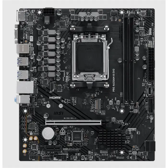 MSI PRO A620AM-B EVO DDR5 6800MT/S 1XHDMI 1XVGA 1XM.2 USB MATX AM5 (AMD AM5 9000/8000/7000 SERİ İLE UYUMLU)