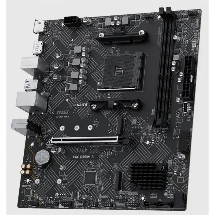 MSI PRO B550M-B DDR4 4600MHZ 1XHDMI 2XM.2 MATX AM4 (AMD AM4 5000/5000G/4000G/3000/3000G SERİLERİ İLE UYUMLU)