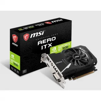 MSI GEFORCE GT1030 AERO ITX 2GD4 OC 2GB DDR4 64BIT1XHDMI 1XDVI EKRAN KARTI