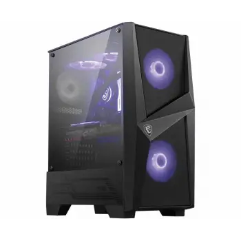 MSI MAG FORGE 100M TEMPERLI CAM 2X120MM 1X120MM ARGB FAN PSU YOK GAMING SİYAH KASA