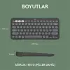LOGITECH K380S PEBBLE KEYS 2 ÇOKLU CİHAZ ÖZELLİKLİ BLUETOOTH TÜRKÇE Q KLAVYE GRİ 920-011859