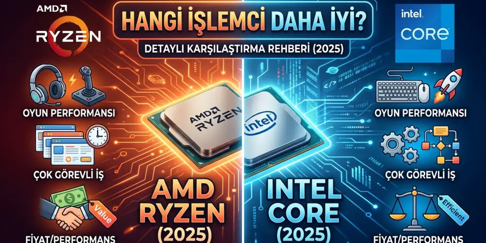AMD vs Intel: Hangi İşlemci Daha İyi? (2025 Kapsamlı Karşılaştırma)