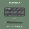LOGITECH K380S PEBBLE KEYS 2 ÇOKLU CİHAZ ÖZELLİKLİ BLUETOOTH TÜRKÇE Q KLAVYE GRİ 920-011859