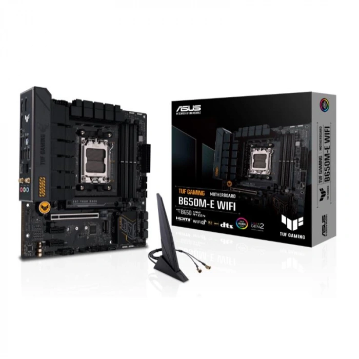 ASUS TUF GAMING B650M-E WIFI DDR5 6400MHZ 1XHDMI 2XDP 2XM.2 USB 3.2 MATX AM5(AMD AM5 9000/8000/7000 SERİLERİ İLE UYUMLU)
