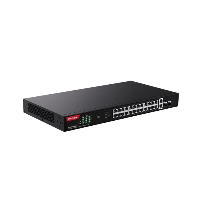 IP-COM G1128P-24-410W 24 PORT GIGABIT +2XGB RJ45/SFP UPLINK 370W POE RACKMOUNT SWITCH