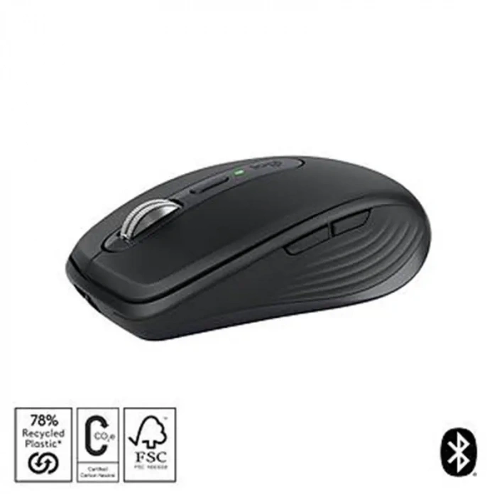 LOGITECH MX ANYWHERE 3S KOMPAKT OPTİK SENSÖRLÜ SESSİZ BLUETOOTH KABLOSUZ MOUSE SİYAH 910-006929