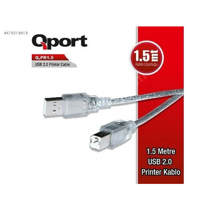 QPORT Q-PR1.5 USB 2.0 1.5M YAZICI KABLOSU