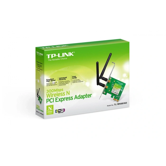 TP-LINK TL-WN881ND 300MBPS 2 ANTEN KABLOSUZ N PCI EXPRESS WIFI ADAPTOR