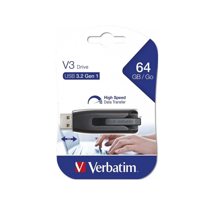 VERBATIM 64 GB USB 3.2 GEN1 V3 USB BELLEK