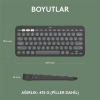 LOGITECH K380S PEBBLE KEYS 2 ÇOKLU CİHAZ ÖZELLİKLİ BLUETOOTH TÜRKÇE Q KLAVYE GRİ 920-011859