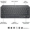 LOGITECH MX KEYS MINI MINIMALIST KABLOSUZ BLUETOOTH AYDINLATMALI Q TR KLAVYE SİYAH 920-010504