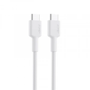 AUKEY CB-CD45-WH PD NAYLON ÖRGÜLÜ TYPE-C TYPE-C ŞARJ KABLOSU 0.9MT