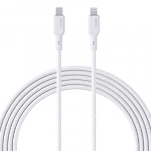 AUKEY CB-NCL1-WH NAYLON ÖRGÜLÜ 3A 480MBPS TYPE-C LIGHTNING KABLOSU 1.8MT