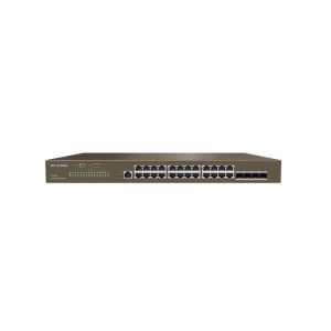 IP-COM G3328F 24 PORT GIGABIT + 4X1GB SFP UPLINK L2 CLOUD YÖNETİLEBİLİR RACKMOUNT SWITCH