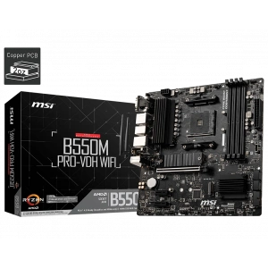 MSI B550M PRO-VDH WIFI DDR4 4400MHZ 1XVGA 1XHDMI 1XDP 2XM.2 USB 3.2 MATX AM4 (AMD 5000 VE 3000 SERİSİ İŞLEMCİ UYUMLU)