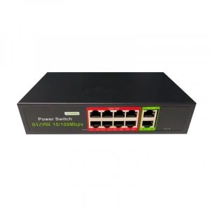 URANIUM POE-8002-96W 8 PORT 10/100 + 2 PORT 10/100 RJ45 UPLINK WATCH-DOG POE SWITCH (REALTEK CHIPSET)