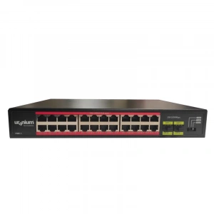 URANIUM POE-G2402SFP-300W 24 PORT GIGABIT+2XGB SFP UPLINK RACKMOUNT POE SWITCH (REALTEK CHIPSET)